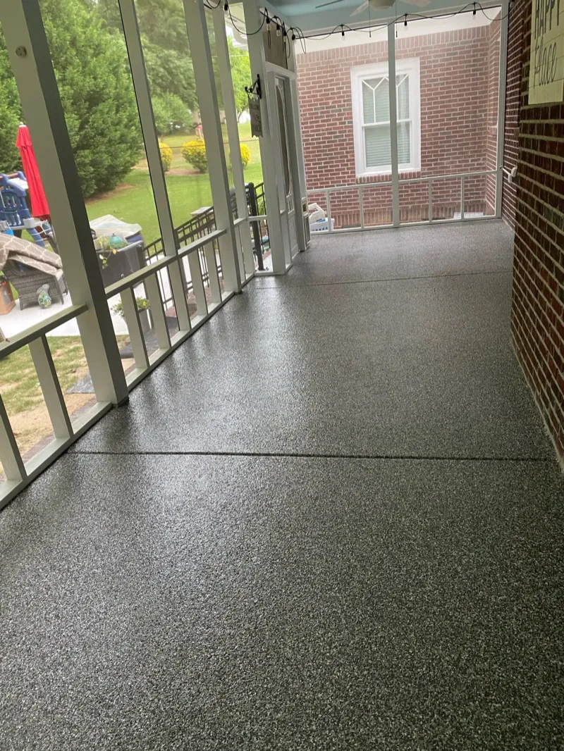 Porch Concrete Coating — Chip Flake Finish