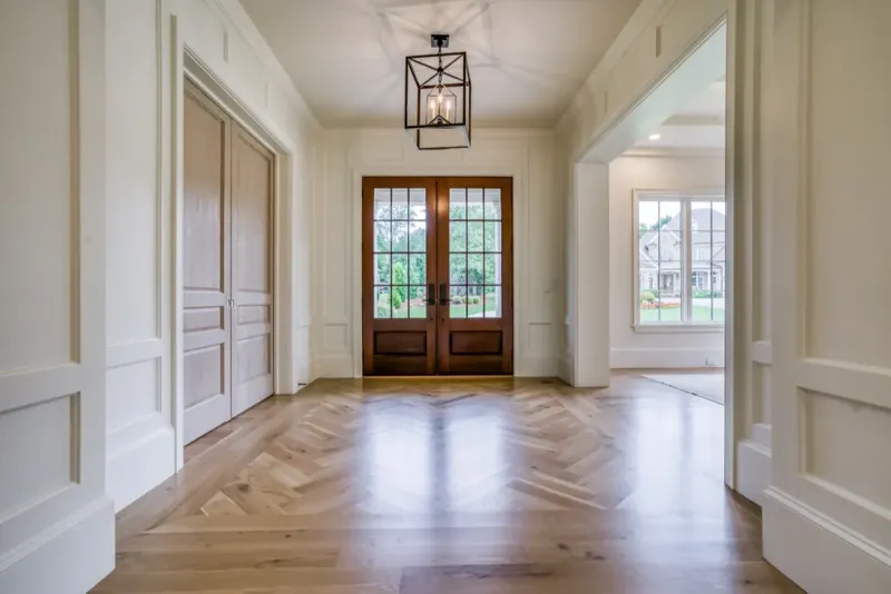 Herringbone Hardwood Foyer