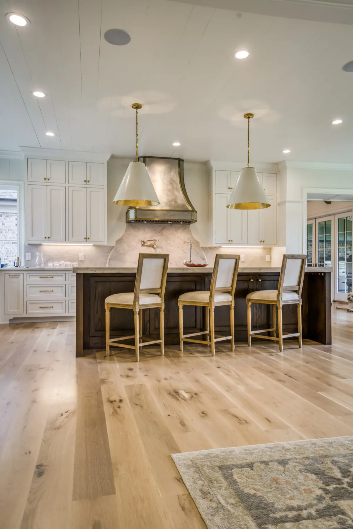 Hardwood Kitchen with Island Seating